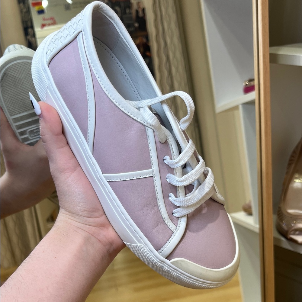 Bottega Veneta Pink and White Sneakers (37)